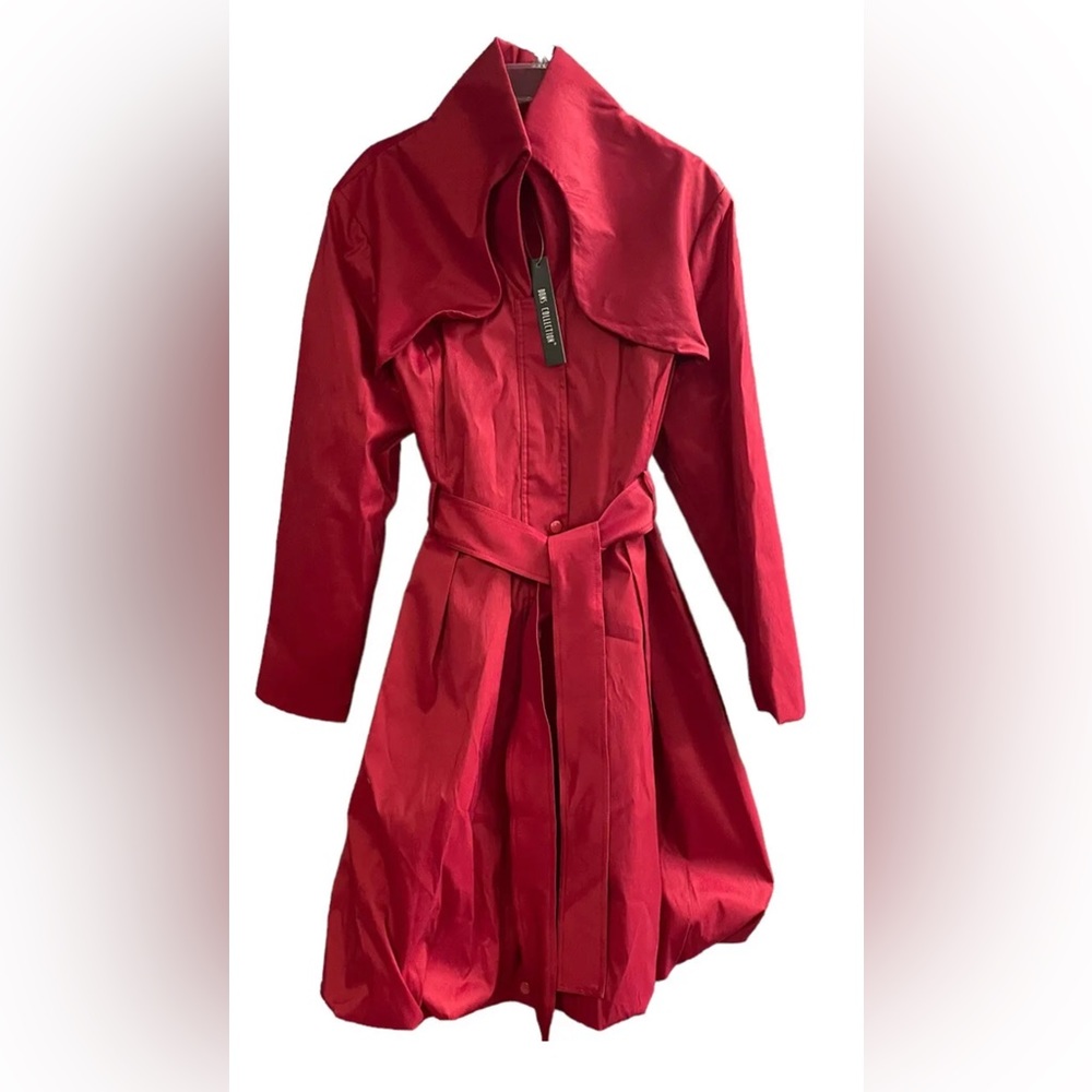 NWT Don’s Collection Trench Coat Womens Sz XL Red RARE NWT Nordstrom